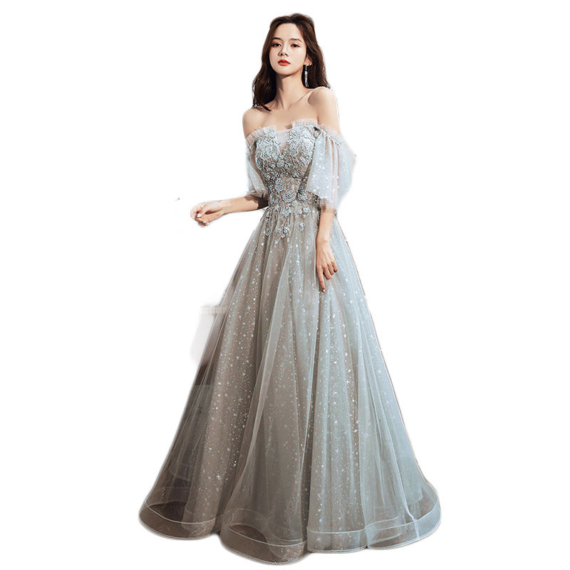 Mori Fresh Banquet Fashion Evening Dress for Women 2024 New Elegant Elegant Fairy Dream Fairy