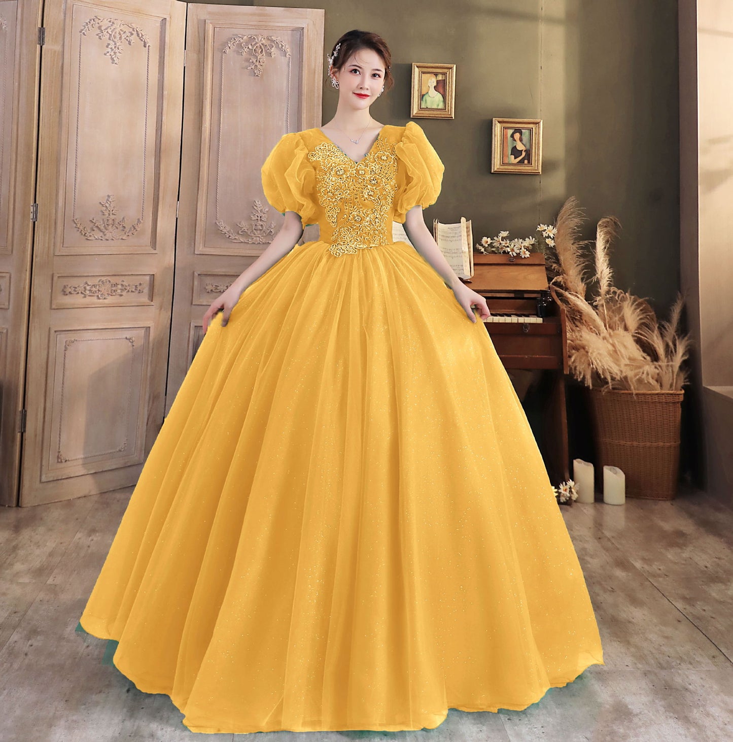 Evening dresses for Dinner dress Music Art Exam Host Solo Pettiskirt Student Performance Long Dress  H82909