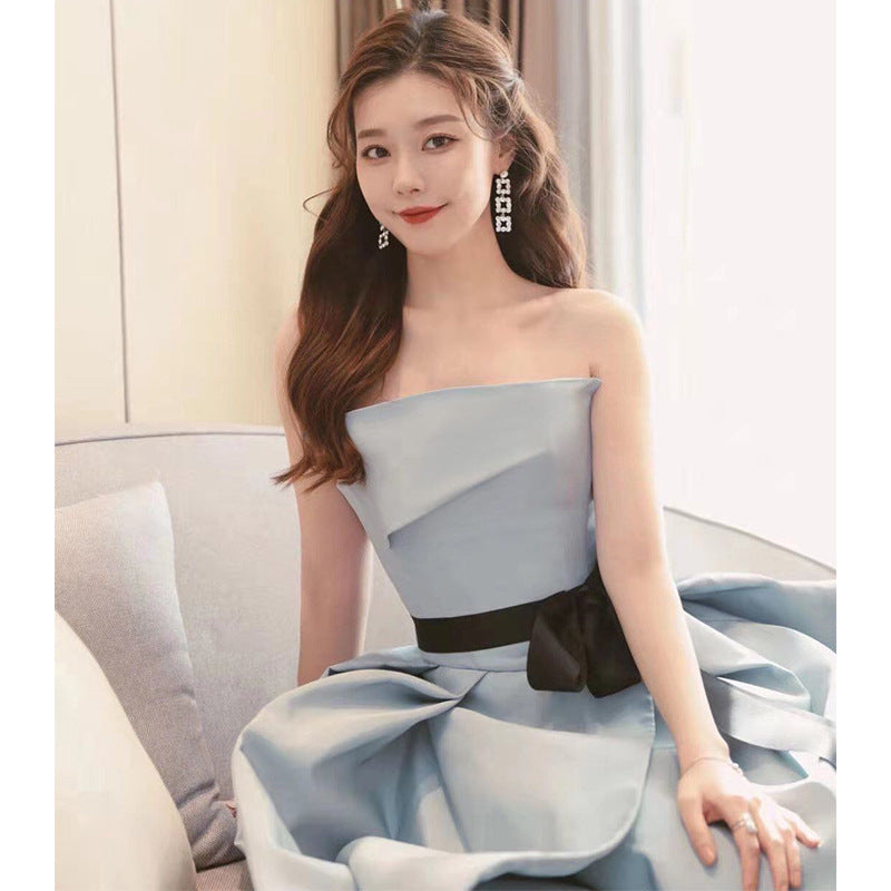 Evening Dress for Women 2024 Winter New Banquet Socialite Host's Dress Dress Women Sexy Evening Dress Long
