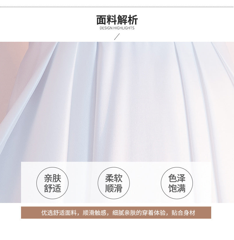 Evening Dress for Women New Style Daily Wear Petite White Slimming Short Dress Bridesmaid Dress Annual Meeting Small Dress