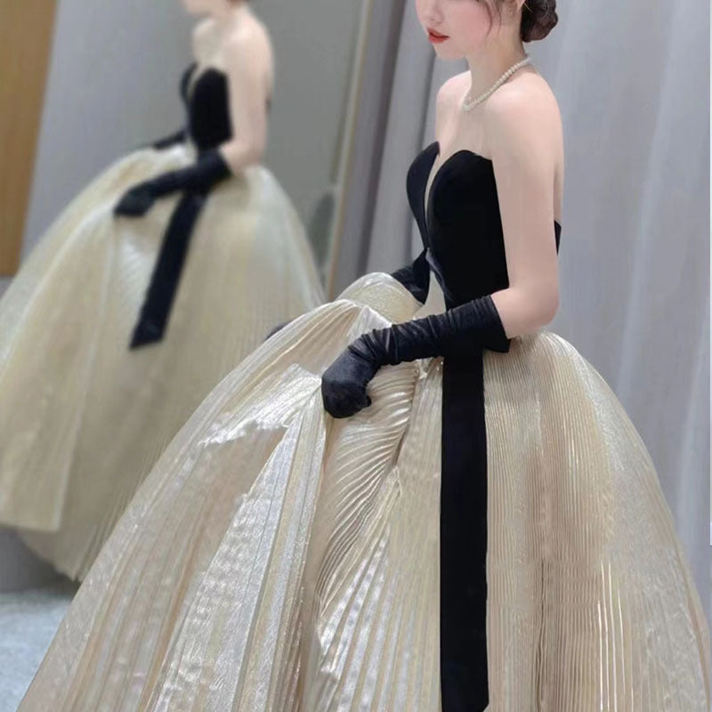 Ball gown Evening Dress Bride Engagement High-End Temperament Noble Elegant Birthday Banquet Annual Meeting Host  Women's Long H3569