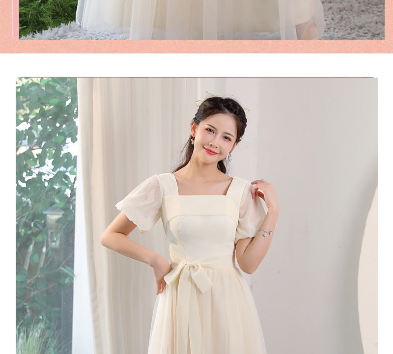 Bridesmaid Dress 2024 New Sisters Group Niche plus Size Slimming Adult Graduation Host Sisters Group Evening Dress