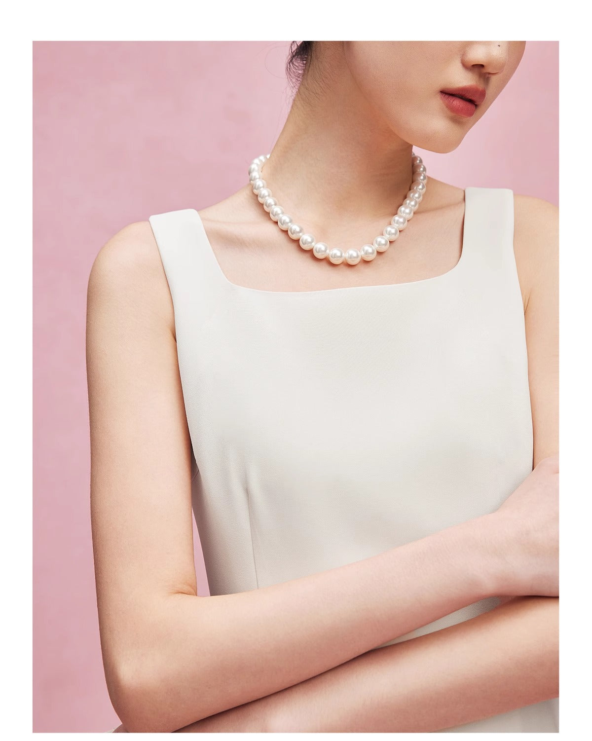 French Style White Dress 2024 New Sleeveless Vest Dress for Women Summer Fashion Slimming Long Dress