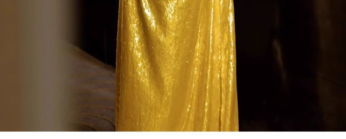 French Style Evening Dress for Women 2024 New Light Luxury Minority High-End Adult Ceremony Tube Top Engagement Dress Banquet Trailing