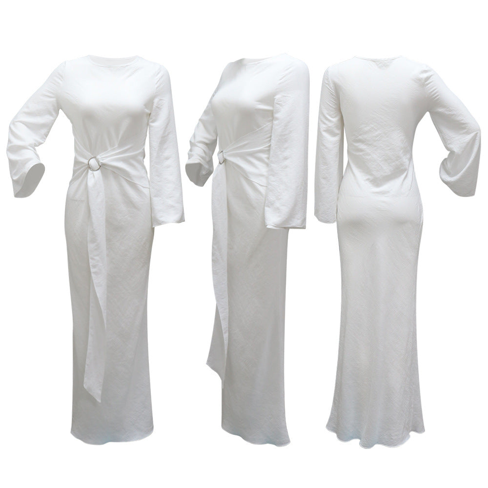 Xqy500331 Cross-Border Middle East Muslim Ethnic Clothes 2024 Popular Elegant Dress Commuter Robe