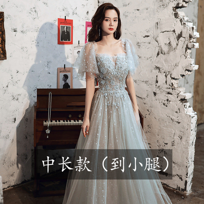 Mori Fresh Banquet Fashion Evening Dress for Women 2024 New Elegant Elegant Fairy Dream Fairy