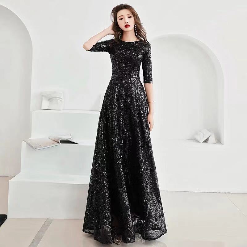 Bridal Toast Clothing 2024 Summer New Wine Red Marriage Engagement Back-to-Door Long Dinner Chinese Style Toast Dress