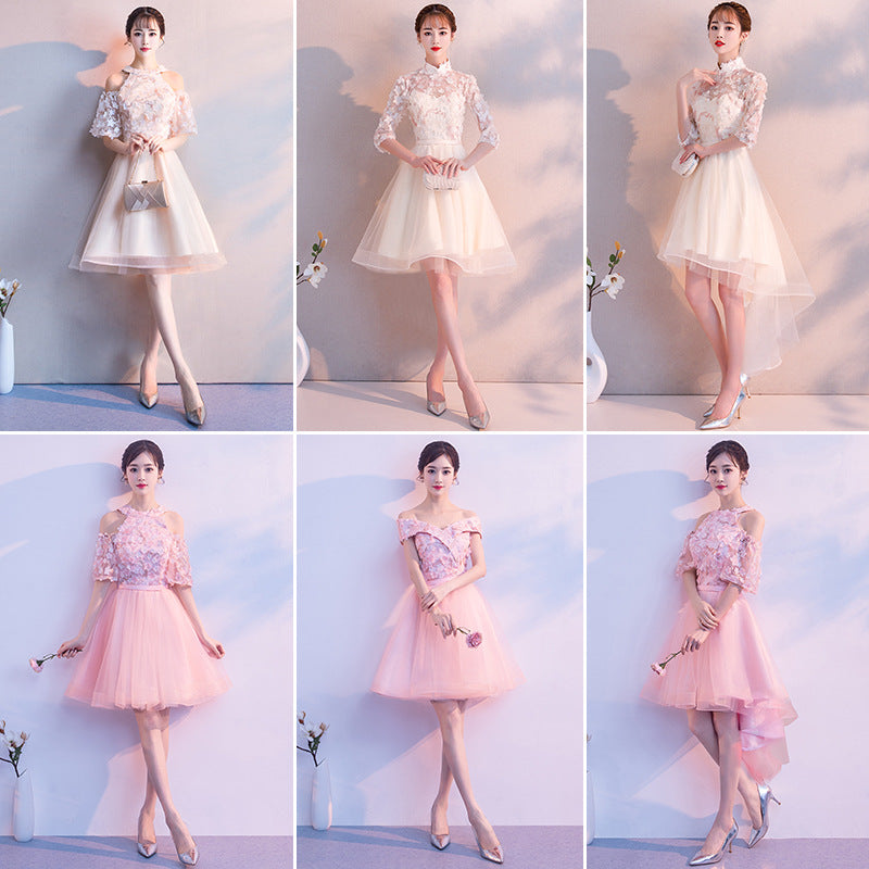 Evening dresses Student Graduation dress Host Short Dress Annual Meeting Dance Party Skirt H9923