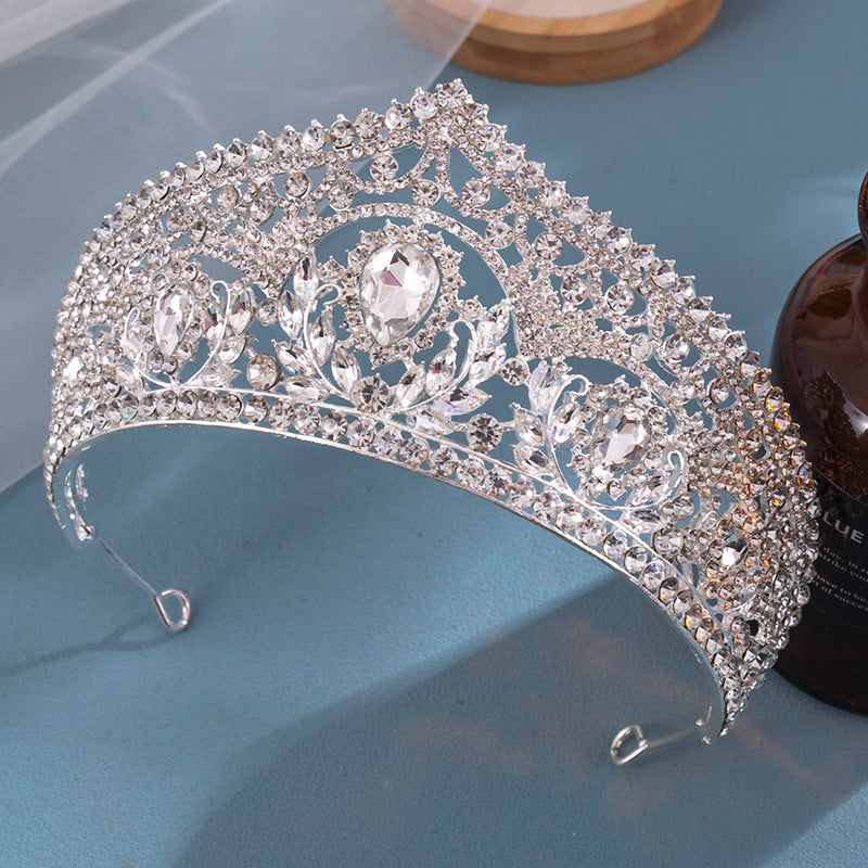 Hair Crown Headdress Cross-Border Rhinestone Elegant Princess Full Diamond Exquisite Crown Wedding Hair Accessories H8293