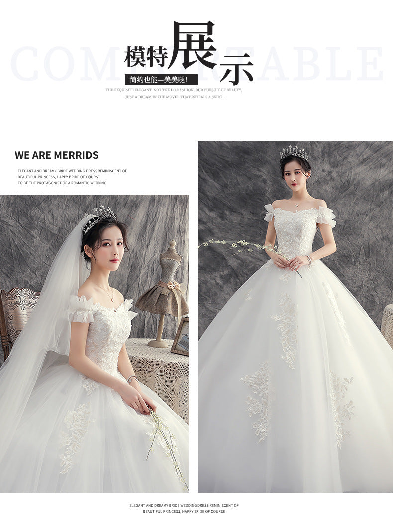New Wedding Dress for Brides, Forest Style, Petite, Slimming, Super Fairy, Dreamy, Elegant, Light and Simple Dress for Women
