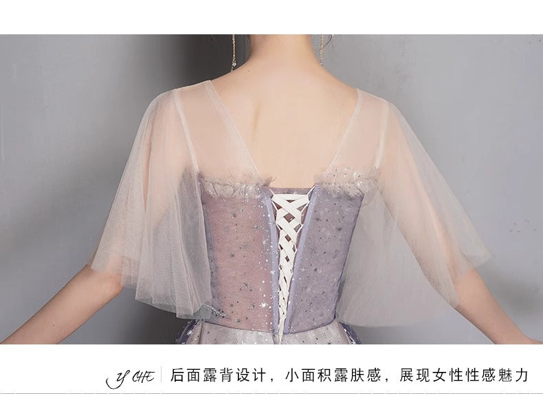 Starry Sky Dress Women's Light Luxury Minority High-End High-Grade Student Host Performance Banquet Adult Flash 2024 Banquet