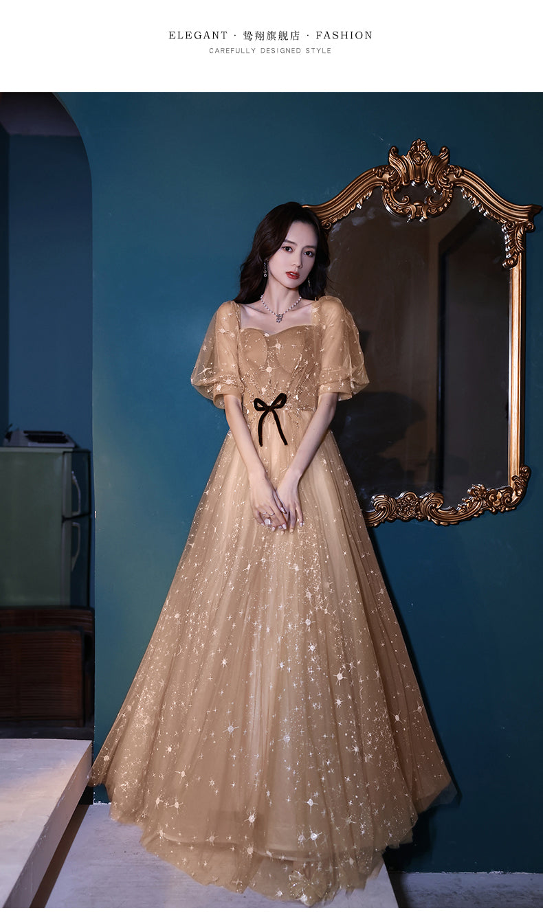 Banquet Evening Dress for Women 2024 New Elegant Socialite Fairy Host Long Dress Dignified Elegant Dress