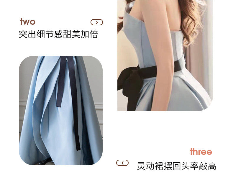Evening Dress for Women 2024 Winter New Banquet Socialite Host's Dress Dress Women Sexy Evening Dress Long
