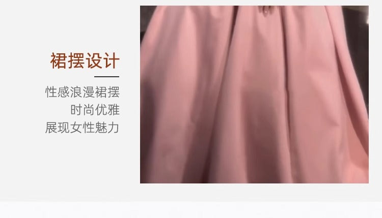 Pink Evening Dress for Women 2024 New High-Grade Tube Top Banquet Temperament Host Birthday Dress 18-Year-Old Adult Ceremony