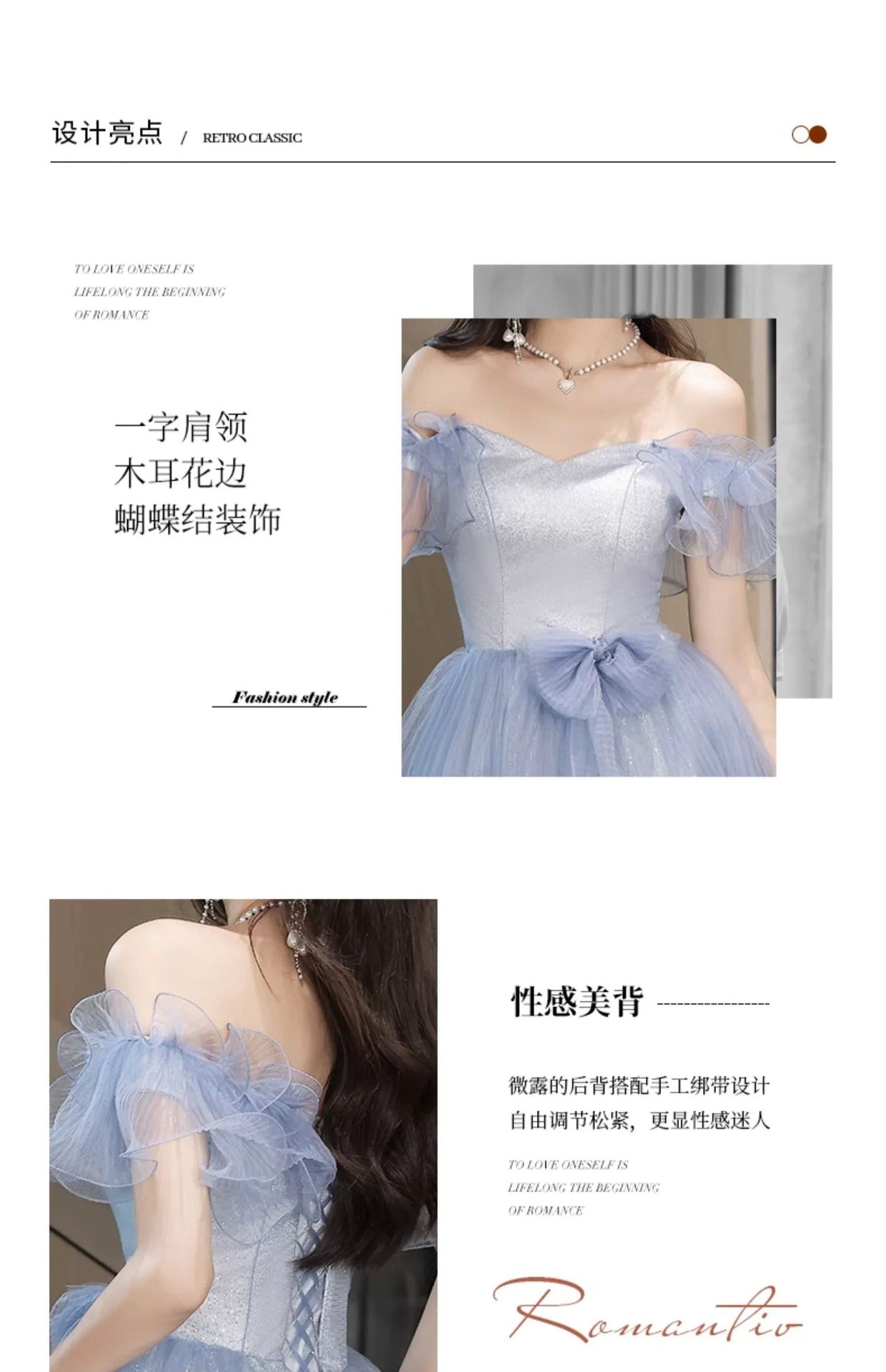 Blue Evening Dress for Women 2024 New High-Grade Fairy Graduation Host Art Exam High-End Affordable Luxury Niche French Style