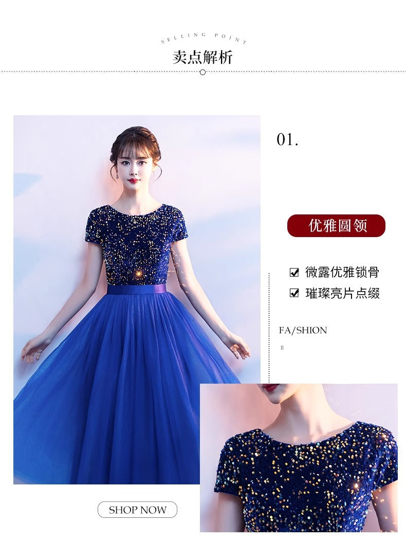 Choir Performance Costume Female Dress Banquet Adult Formal Dress Temperament Host Chorus Recitation Competition Costume