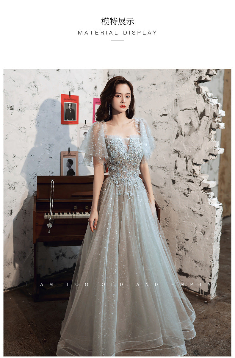 Mori Fresh Banquet Fashion Evening Dress for Women 2024 New Elegant Elegant Fairy Dream Fairy