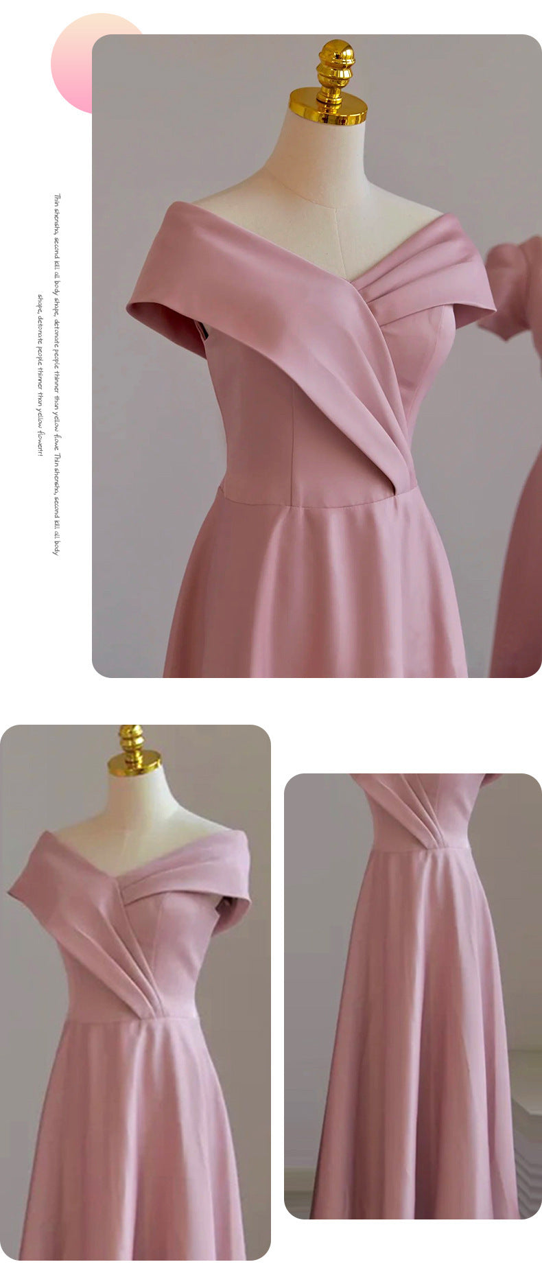 Bridesmaid Dress for Women 2024 New Summer Pink Small Wedding Daily Style Fairy Temperament Ladybros' Dress Women