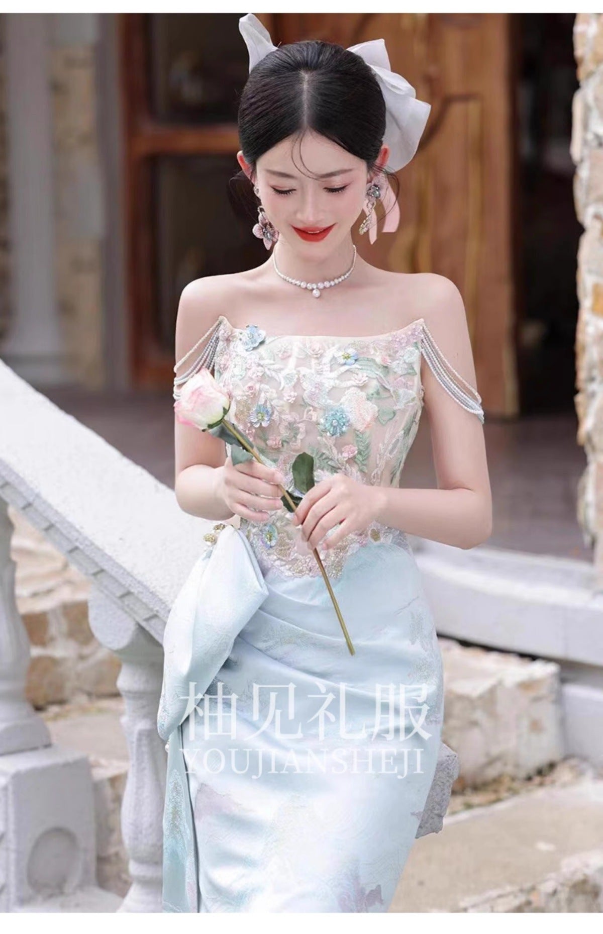 New Chinese Style Morning Gowns Women's 2024 New High-Grade Wedding Toast Clothing Light Luxury Minority Bride Engagement Formal Dress Summer