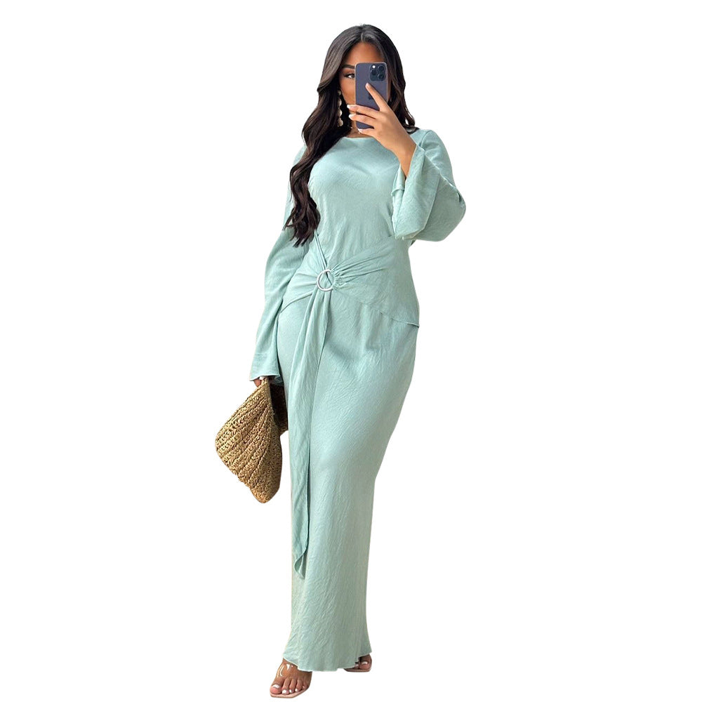 Xqy500331 Cross-Border Middle East Muslim Ethnic Clothes 2024 Popular Elegant Dress Commuter Robe