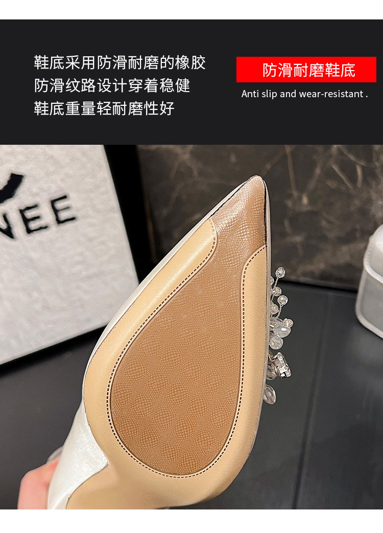 Wedding shoes high heels Rhinestone High Heel French H882