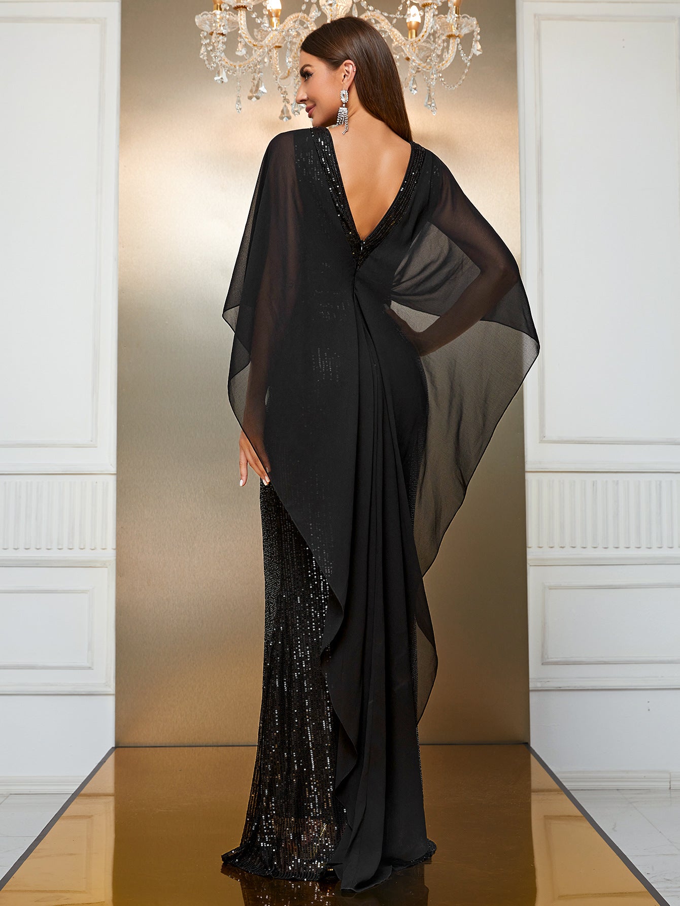 Cross-Border Dance Formal Dress Elegant Long Banquet Evening Dress Broken Size Leak-Picking Special Session