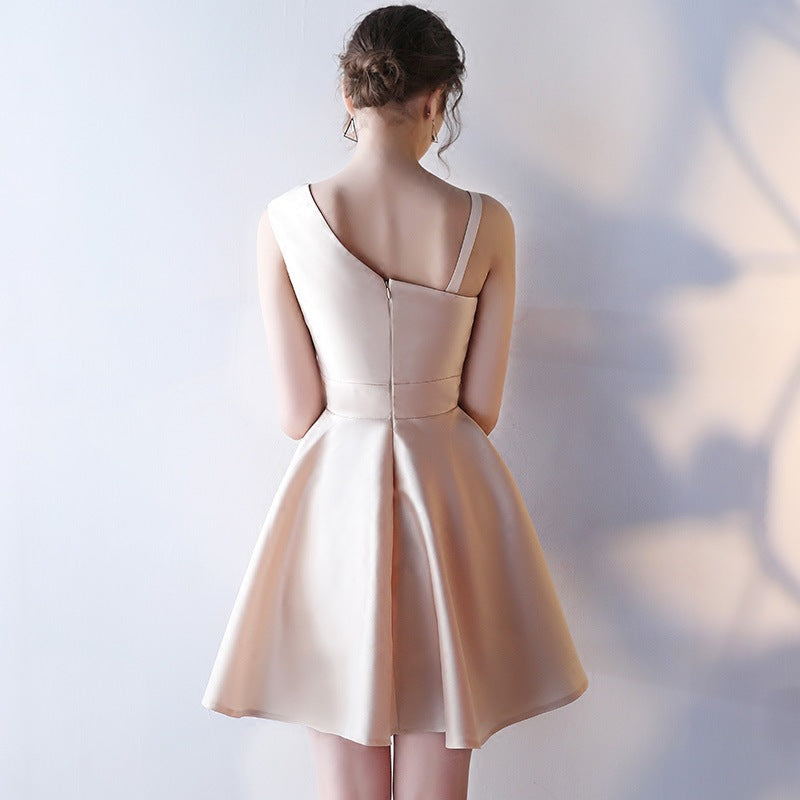 2024 New Banquet Evening Dress Korean Bridesmaid Dress Short Student Party Party Dress Dress Girl