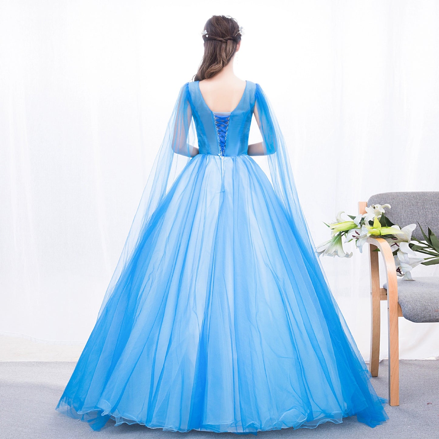 New Style Solo Beauty Evening Dress Women's Long Elegant Studio Colored Mesh Annual Party Performance Costume Banquet Pettiskirt Slimming