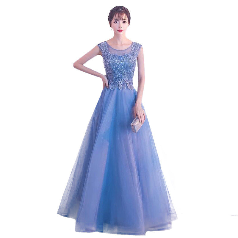 Women's Autumn and Winter New Banquet Party Dignified Elegant Long Annual Meeting Dress Slim Slimming Dress