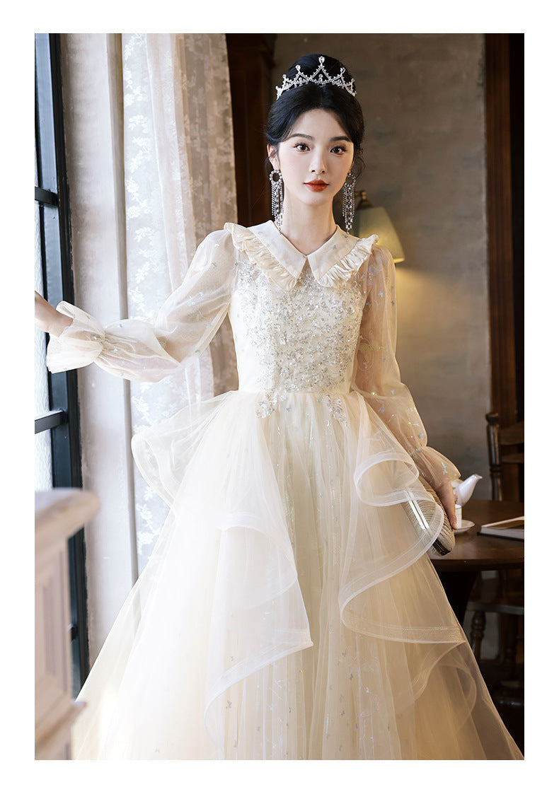 Annual Party Evening Dress 2024 New Banquet Slimming 18-Year-Old Adult Piano Performance Art Exam Vocal Dress Dress