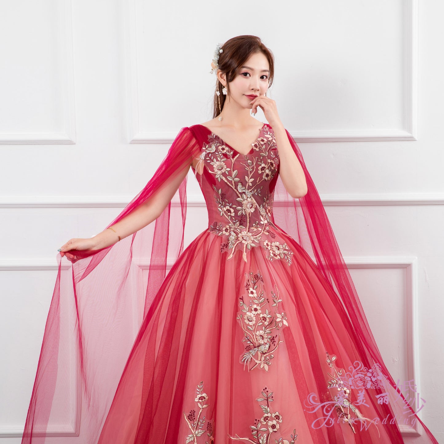 New Annual Meeting Solo Evening Dress Female Studio Art Exam Student Meisheng Host Puffy Korean Style Slim Fit Colored Mesh