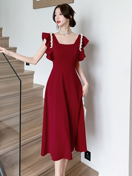 Evening Dresses Party Dress For Wedding Birthday Chinese New Year Red Dress Evening Gown H799