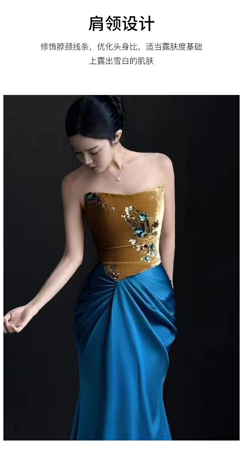 New Chinese Style Morning Gowns Women's 2024 New High-Grade National Style Bride Engagement Back-to-Door Formal Dress Women's Toast Clothing Back-to-Door Banquet