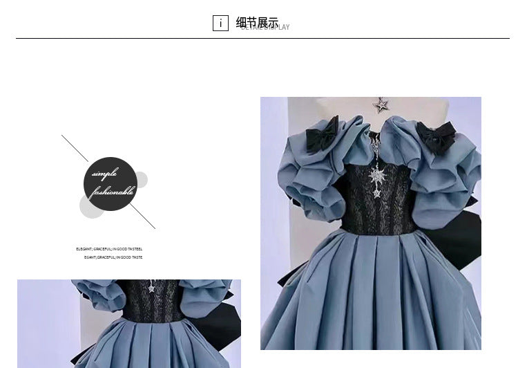 Princess Evening Dress 2023 New Banquet Host Dress Female Solo Art Exam Performance Dress Adult Ceremony Dress