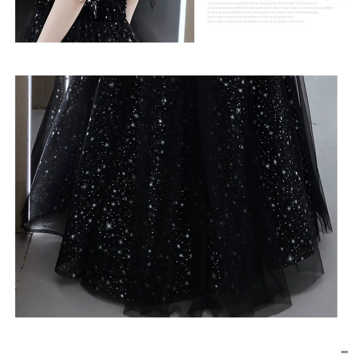 Black Evening Dress Women's High Sense Host Banquet 2024 New Autumn High-End Temperament Light Luxury Minority