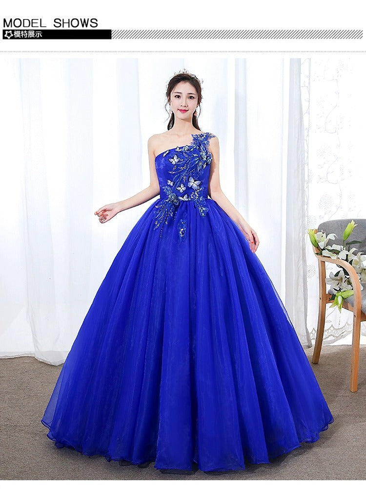 Evening Dress Host Costume Vocal Music Art Test Student Singing Bel Canto Solo Dress Women's Long Pettiskirt Winter