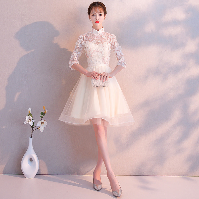 Evening dresses Student Graduation dress Host Short Dress Annual Meeting Dance Party Skirt H9923