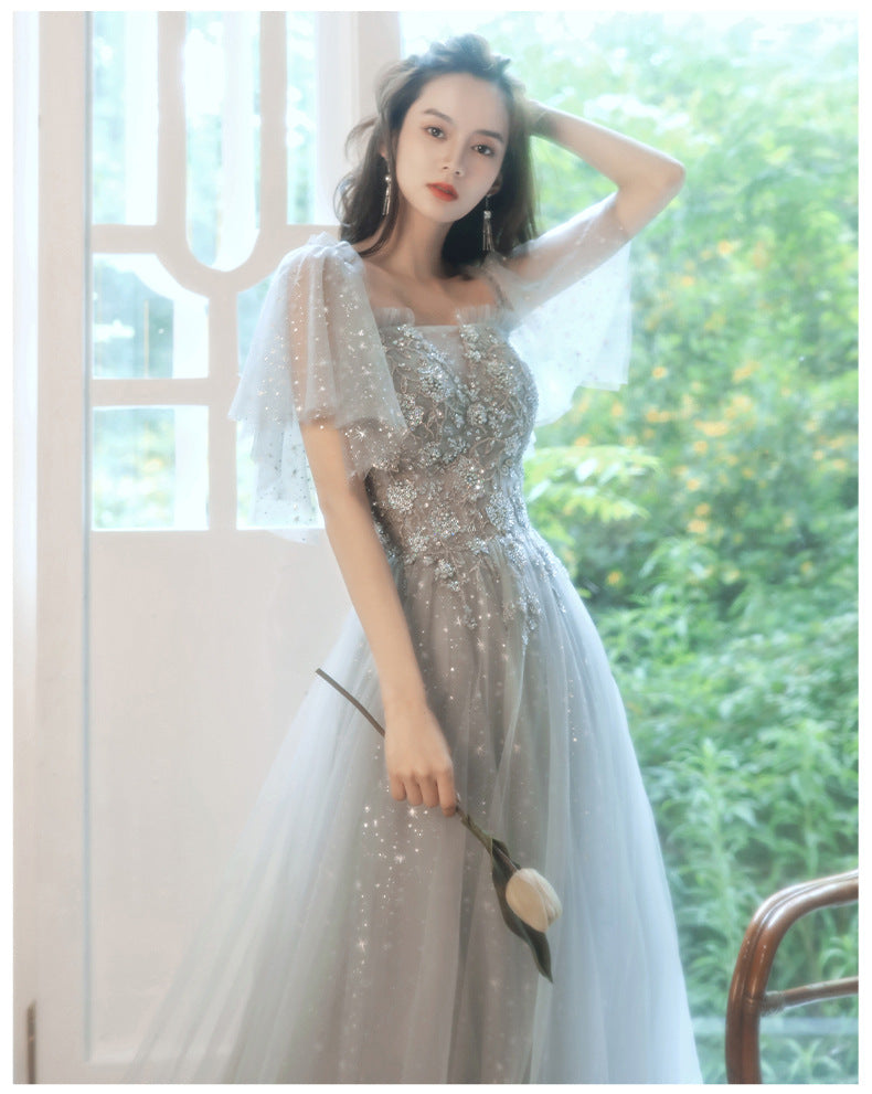 Mori Fresh Banquet Fashion Evening Dress for Women 2024 New Elegant Elegant Fairy Dream Fairy