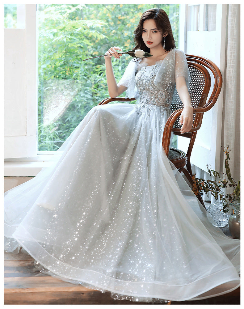 Mori Fresh Banquet Fashion Evening Dress for Women 2024 New Elegant Elegant Fairy Dream Fairy