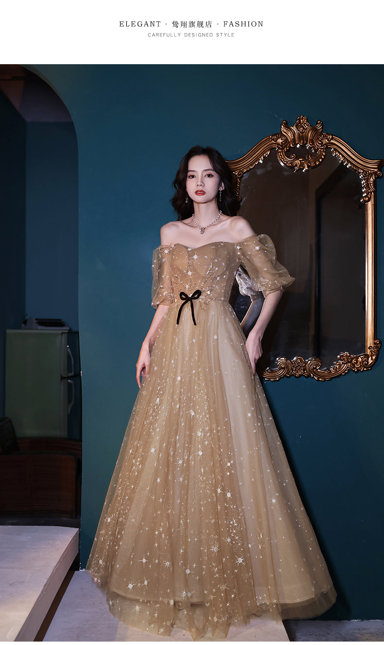 Banquet Evening Dress for Women 2024 New Elegant Socialite Fairy Host Long Dress Dignified Elegant Dress