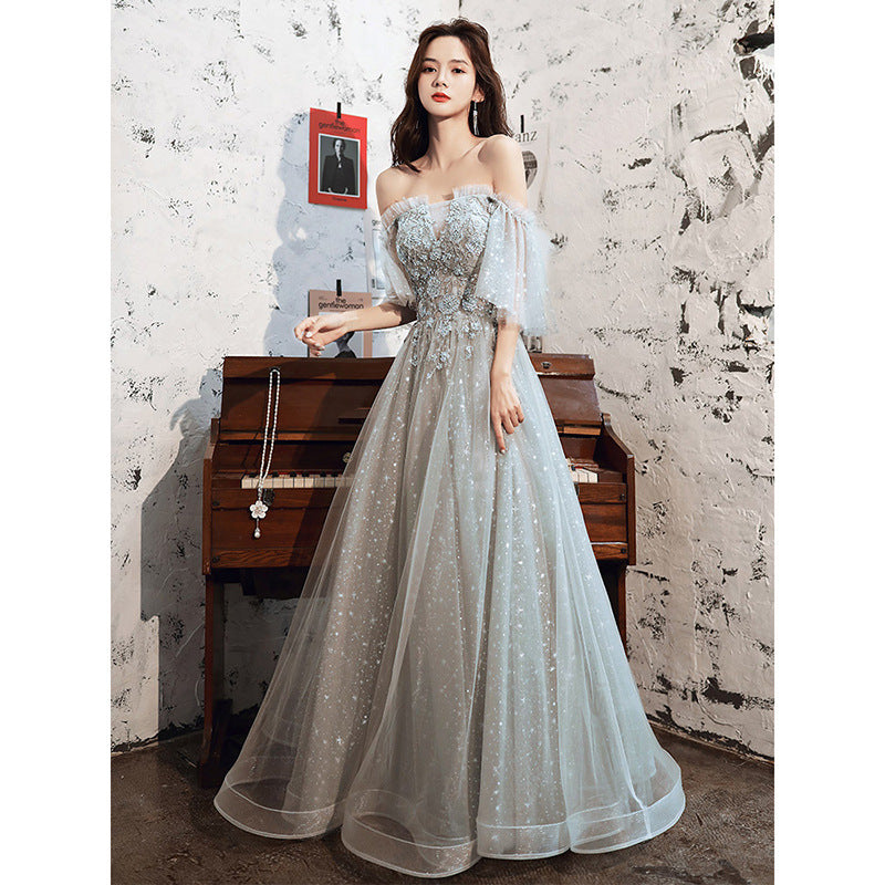 Mori Fresh Banquet Fashion Evening Dress for Women 2024 New Elegant Elegant Fairy Dream Fairy