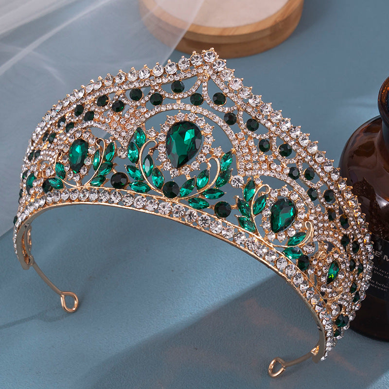 Hair Crown Headdress Cross-Border Rhinestone Elegant Princess Full Diamond Exquisite Crown Wedding Hair Accessories H8293