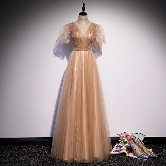 High-End Evening Dress Female 2024 New Banquet Noble Elegant Graceful Long Retro Palace Yanfeng Annual Party Dress