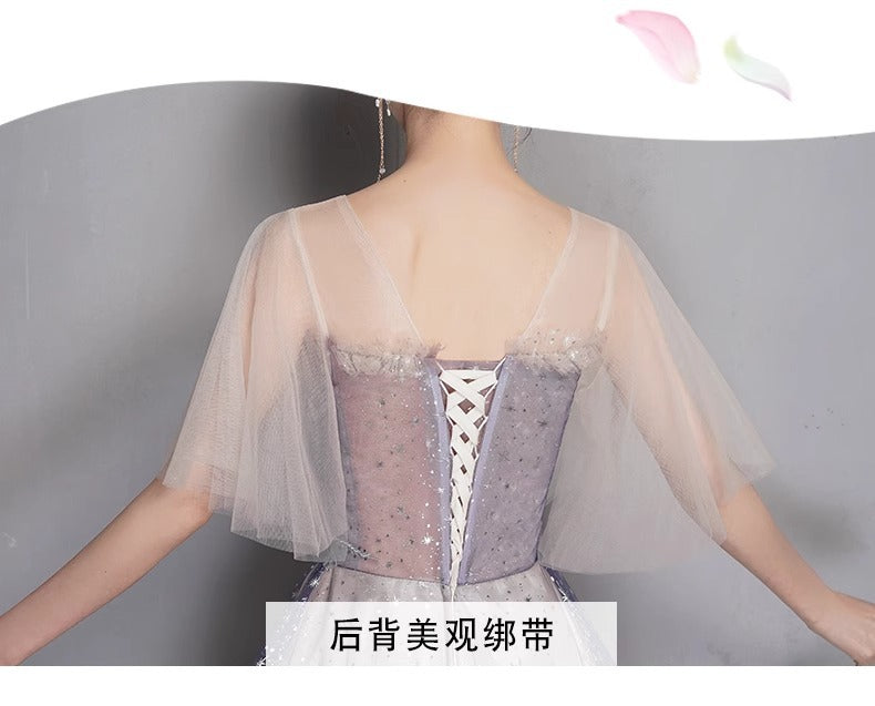 Starry Sky Dress Women's Light Luxury Minority High-End High-Grade Student Host Performance Banquet Adult Flash 2024 Banquet