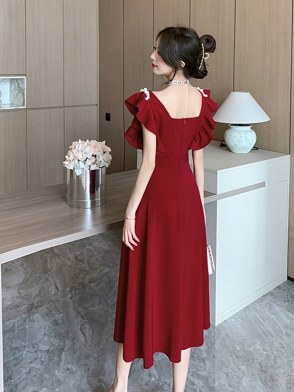 Evening Dresses Party Dress For Wedding Birthday Chinese New Year Red Dress Evening Gown H799