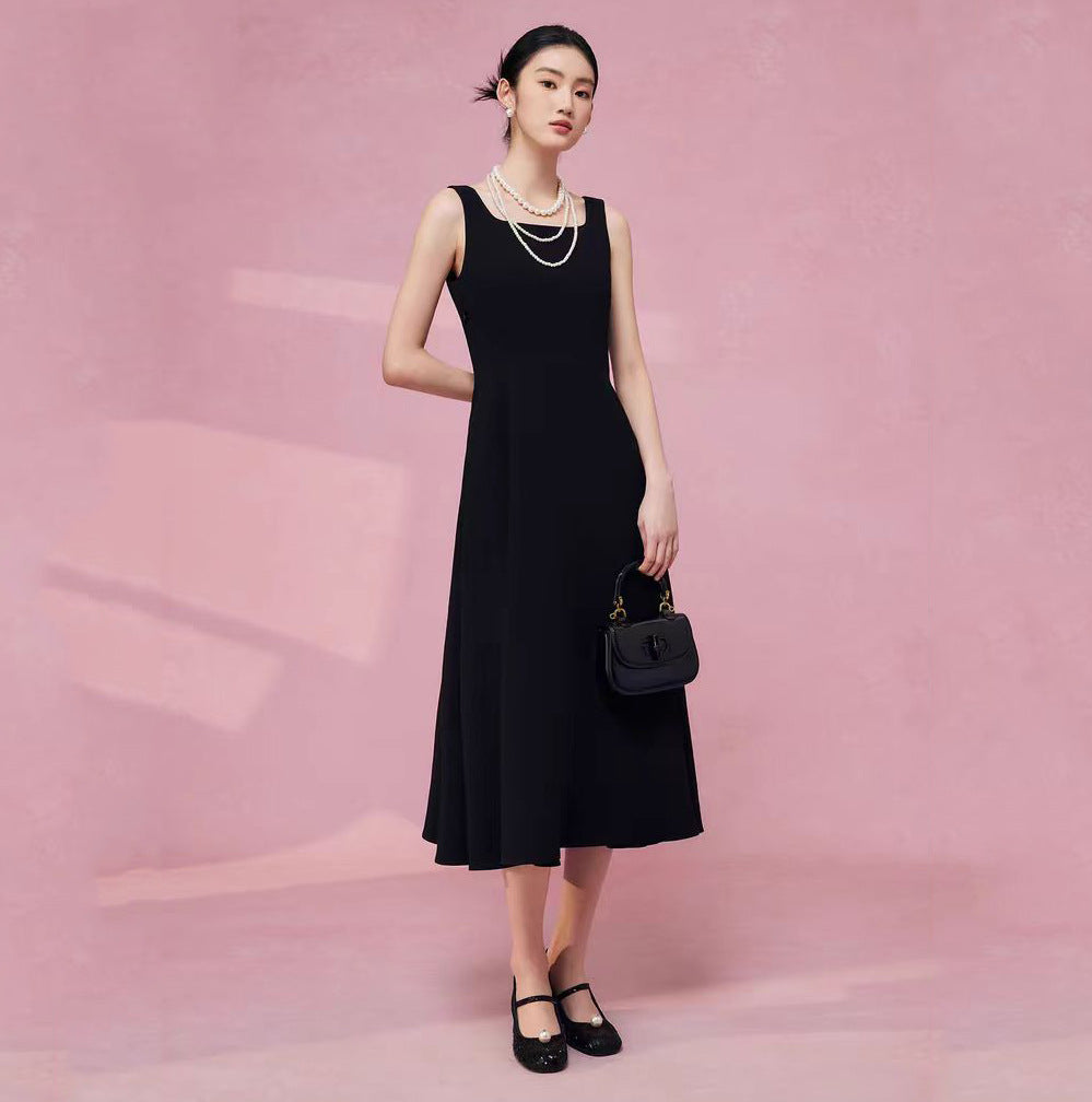 French Style White Dress 2024 New Sleeveless Vest Dress for Women Summer Fashion Slimming Long Dress