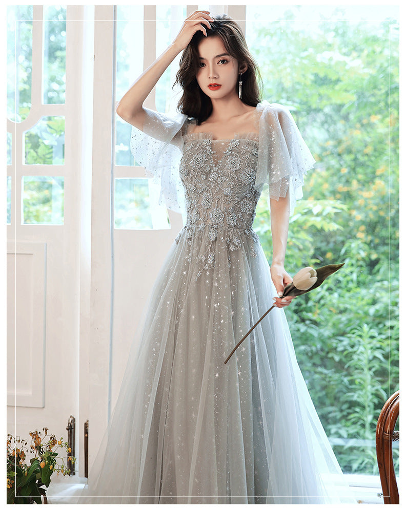 Mori Fresh Banquet Fashion Evening Dress for Women 2024 New Elegant Elegant Fairy Dream Fairy