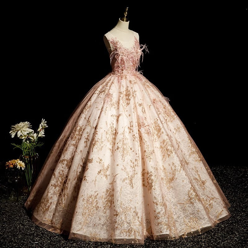 Evening Dress 2024 Autumn High-End Temperament Stage Solo Pettiskirt Vocal Music Art Test Dress Annual Meeting Female Host