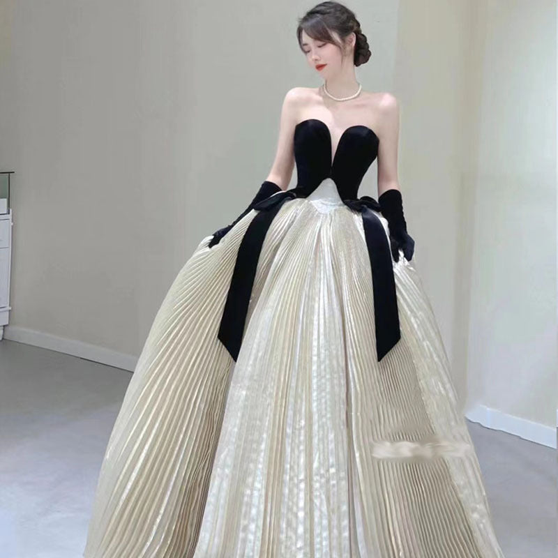 Ball gown Evening Dress Bride Engagement High-End Temperament Noble Elegant Birthday Banquet Annual Meeting Host  Women's Long H3569