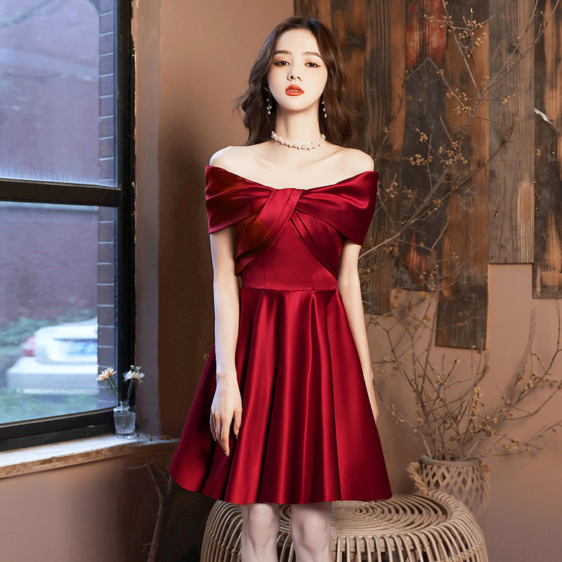 Young Banquet Dress Dress Women's 2024 New Elegant Host Dress Daily Style Engagement Evening Dress